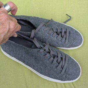 Vince Heaton Wool Lace Up Sneakers Shoes Gray Platform Low Casual Women's 7.5 M‎